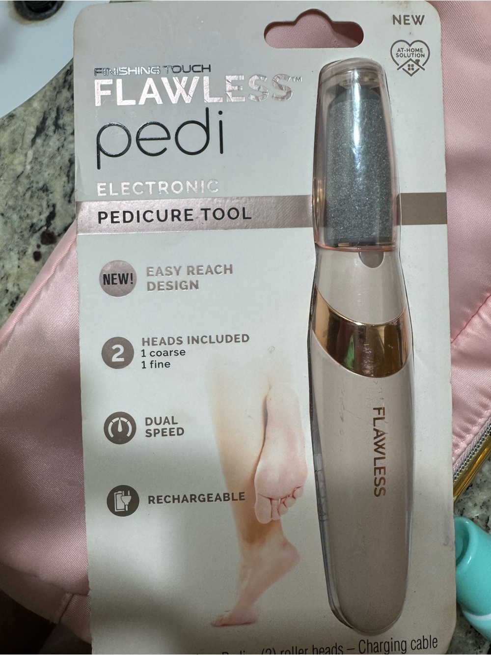 NEW NEVER OPENED LAWLESS Pedi Electronic Pedicure Tool - Rose Gold